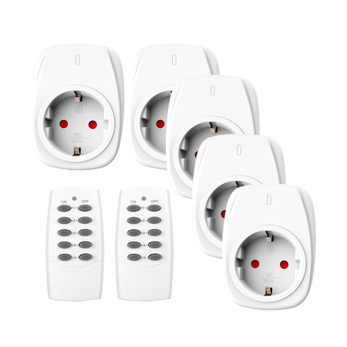 HBN wireless remote control sockets 5 pcs 230V 16A 3680W
