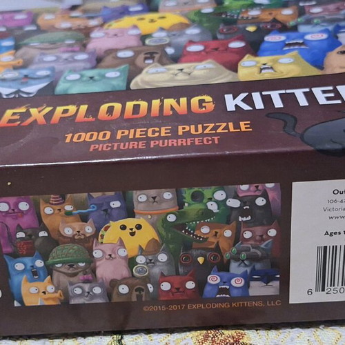 Exploding Kittens puzzle 1000 pieces like new