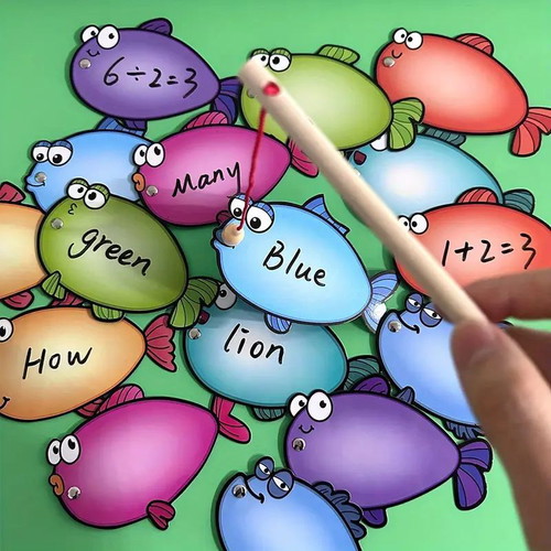 Fishing game new with magnetic rods and erasable markers