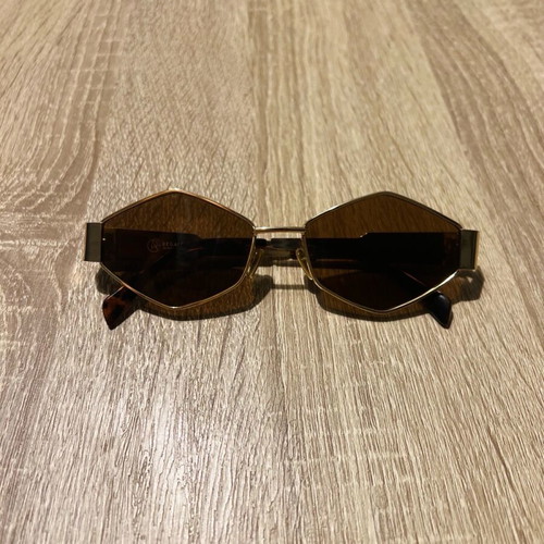 Brown sunglasses with gold frame new