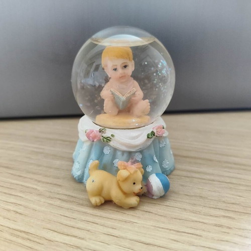 Vintage snow globe with glitter Friendship Will Weather the Storm 80's like new