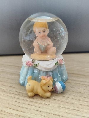 Vintage snow globe with glitter Friendship Will Weather the Storm 80's like new