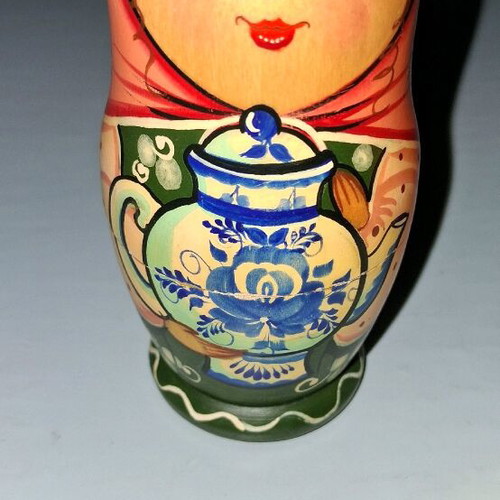Babushka Matrioshka triple like new, hand-painted, 11cm