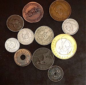 11 νομίσματα & τόκεν ξένων χωρών