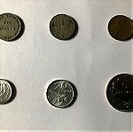  6 παλαιά ελληνικά νομίσματα (περιόδου 1926 - 1973) , συλλεκτικά, vintage, ρετρό, retro