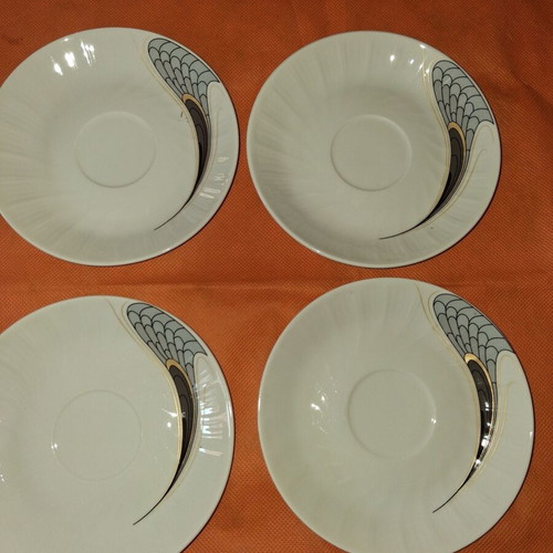 Elegant Design fine porcelain saucer set of 4, 15cm