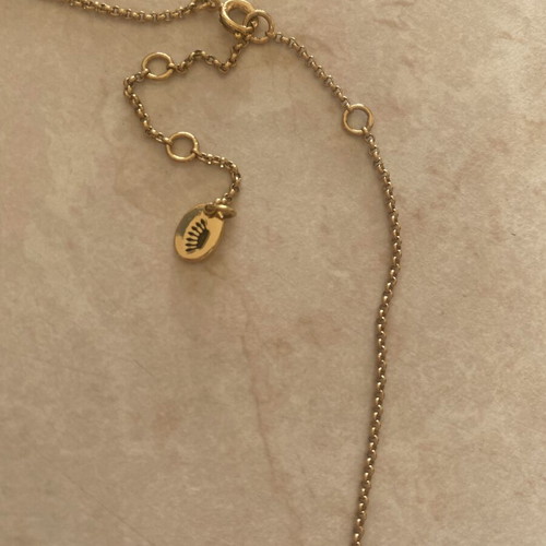 Juicy Couture necklace with gold chain and adjustable rings, like new