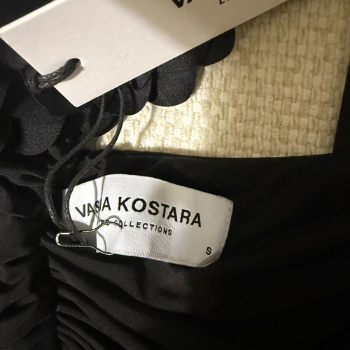 Vassia Kostara top with laser cut flowers, new, size S
