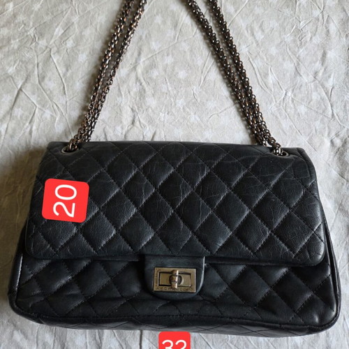 Chanel Reissue i flap μαύρη τσάντα ώμου μεταχειρισμένη