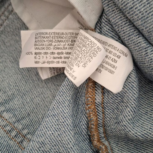 Zara denim dress like new, mini with pockets, blue, XS