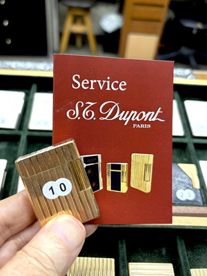 Запалка DuPont N10 златна употребявана, винтидж