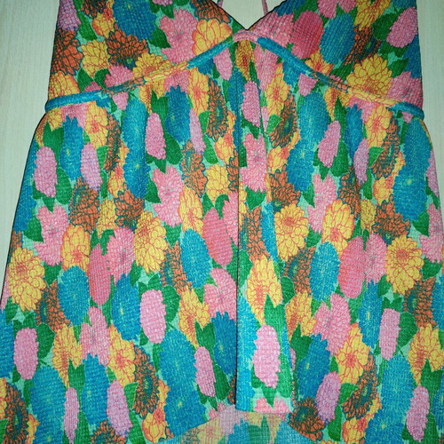 Floral blouse used, size L, with matching pants set