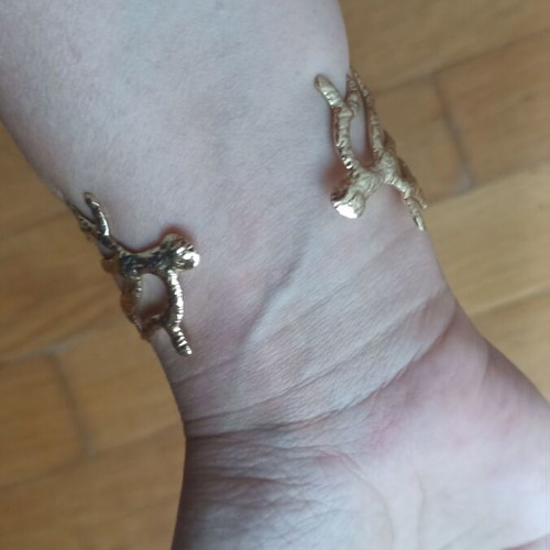 Bracelet and ring set with gold coral like new