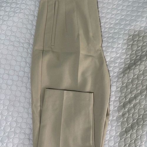 Beige Zara fabric pants office style, straight cut, like new, size M