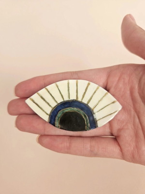 Handmade clay magnet painted with acrylic like new