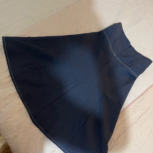 Denim skirt top set new with gold buttons