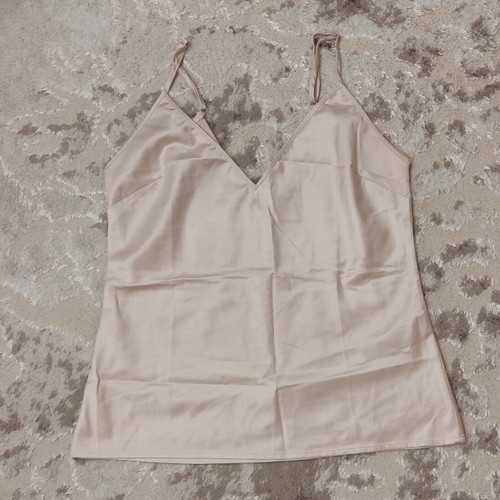 Satin tank top like new, size M, beige pink