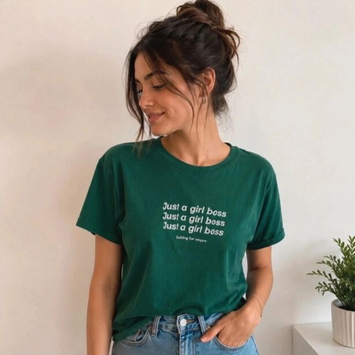 Pink Woman green women's T-shirt size M