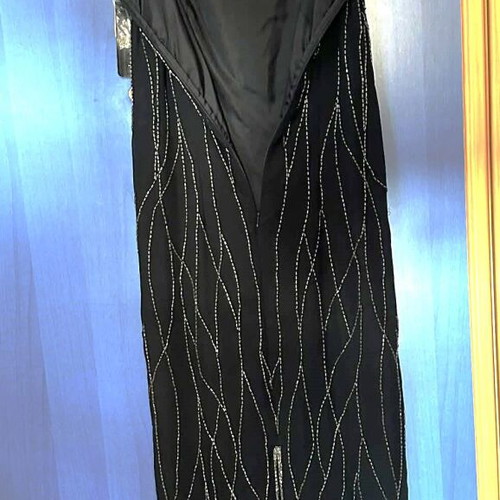 Maxi evening dress new with beads, size L, black
