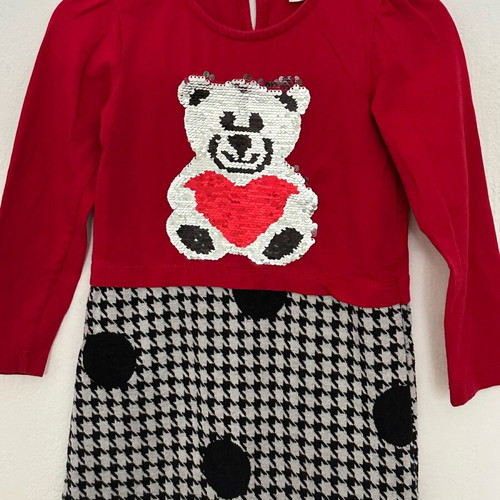 Waves red dress like new, size 104 cm for 4 years old