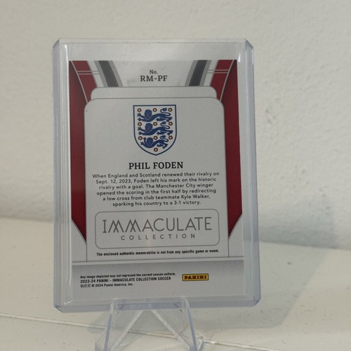 Panini Immaculate Phil Foden Patch England mint