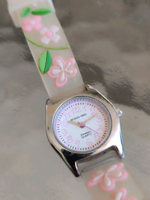 Jacques Farel children's watch used with embossed strap and metal case
