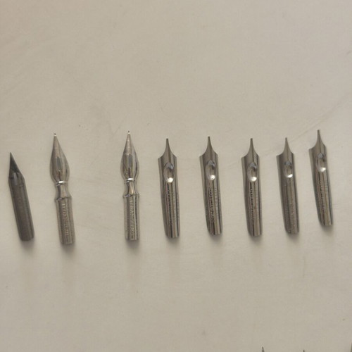 55 vintage dip pen nibs, various types