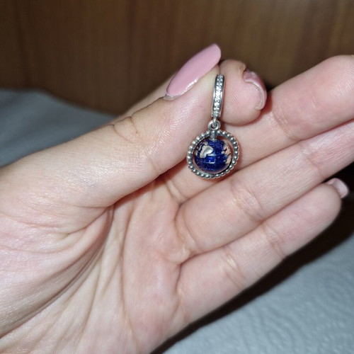 Pandora Charm Globe 925 new, blue