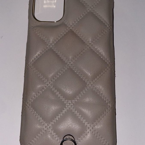Leather phone case for iPhone 11 used with removable strap