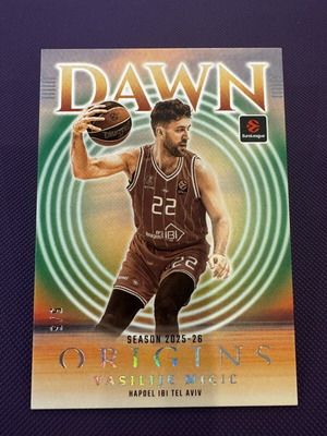 2025/26 Panini Origins Euroleague Vasilije Micic Dawn Parallel card, like new