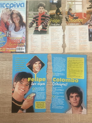 Rebelde Way collectible magazine clippings used, set with Camila Bordonaba and Erreway