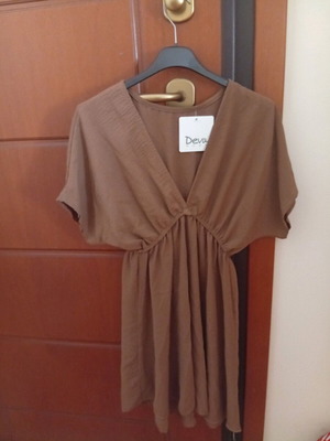 Dress one size brown new