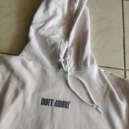 H&M Hoodie "More Amour" sweatshirt with hood XL like new