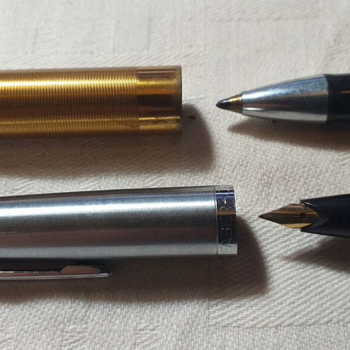 Faber Castell Progress pen and W.A.Sheaffer Fineline Division pen set collectible