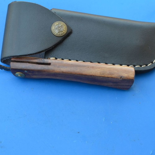 Damascus Handmade Folding Knife with Rose Wood Handle from The Eagle Collection 5635