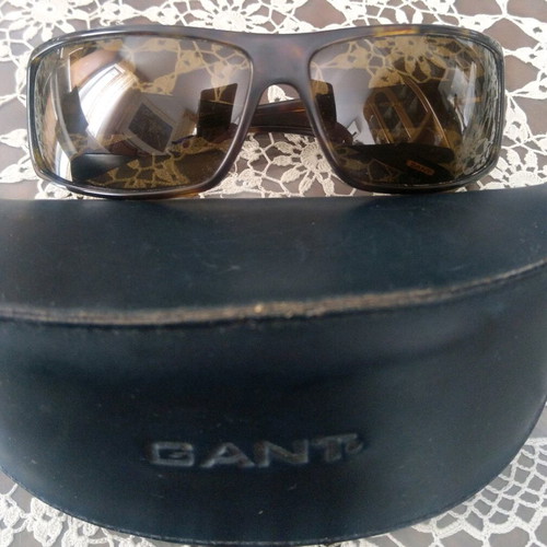 Gant sunglasses used, brown frame with polarized lenses