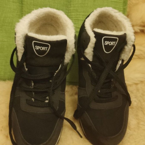 Booties used with fur lining, size 39, black