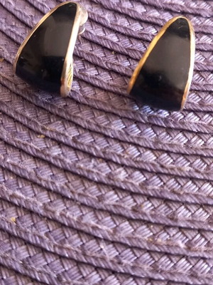Earrings with smalto