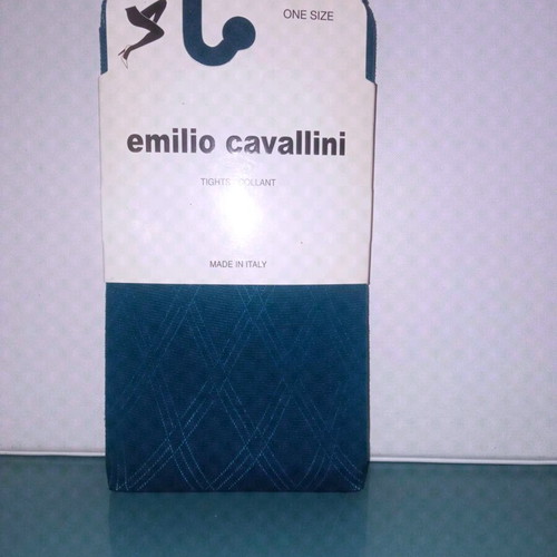 Emilio Cavallini tights new, peacock color with geometric pattern