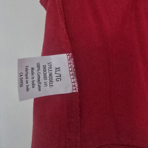 Women's shirt used, red, 100% cotton, size XL