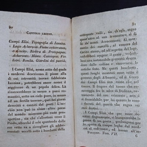 Italian travel book by Pouqueville used, 1829 Epirus