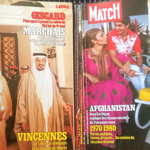Paris Match vintage magazines collection, French