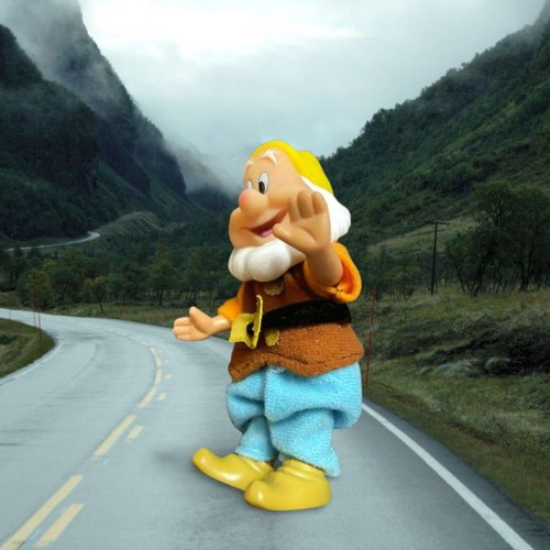 Dwarf figure used, rare plush and plastic