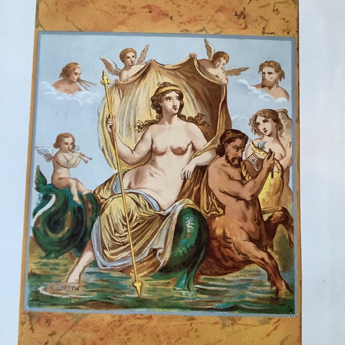 Amphitrite lithograph used, sea deity of Greek mythology