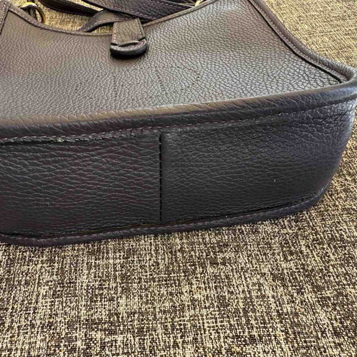 Leather shoulder bag like new, purple, made in Italy