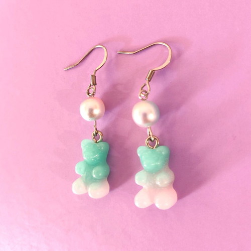 Gummy Bears earrings handmade, stainless steel clasp, new
