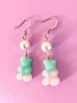 Gummy Bears earrings handmade, stainless steel clasp, new
