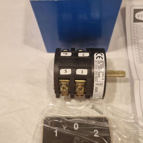 VILEC A25 25A Rotary Panel Changeover Switch new