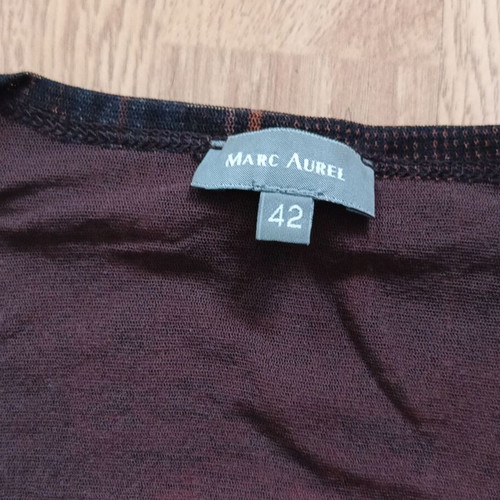 Marc Aurel Y2K Mesh Patchwork Top like new, L/XL, brown multicolor