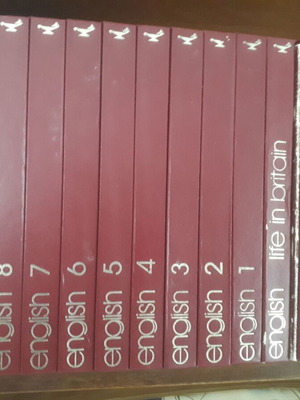 Tematron English language method used with 10 books, Life in Britain, 15 cassettes